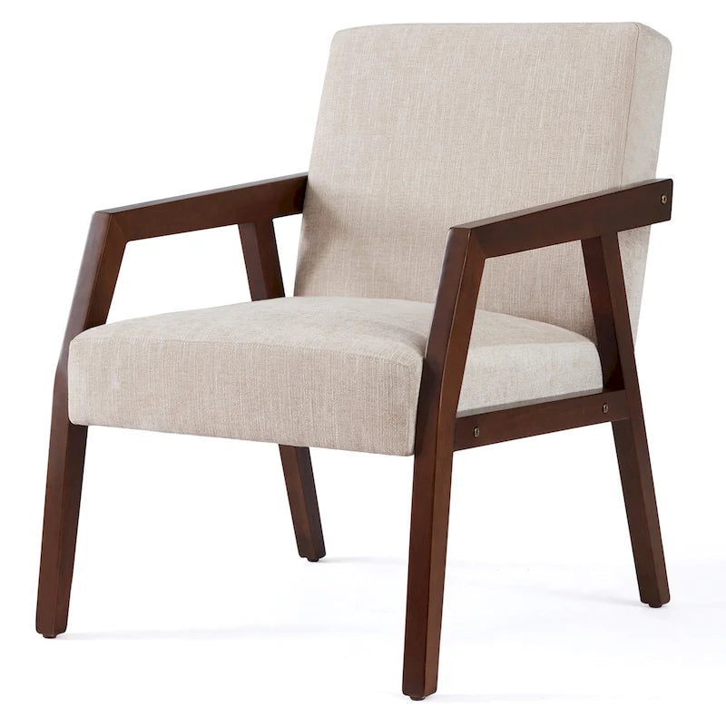 Poltrona di design Mid-Century Modern da 70,8 cm imbottita con braccioli