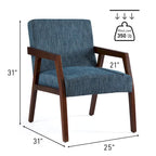 Poltrona di design Mid-Century Modern da 70,8 cm imbottita con braccioli