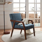 Poltrona di design Mid-Century Modern da 70,8 cm imbottita con braccioli
