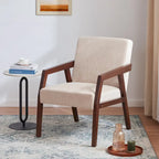 Poltrona di design Mid-Century Modern da 70,8 cm imbottita con braccioli
