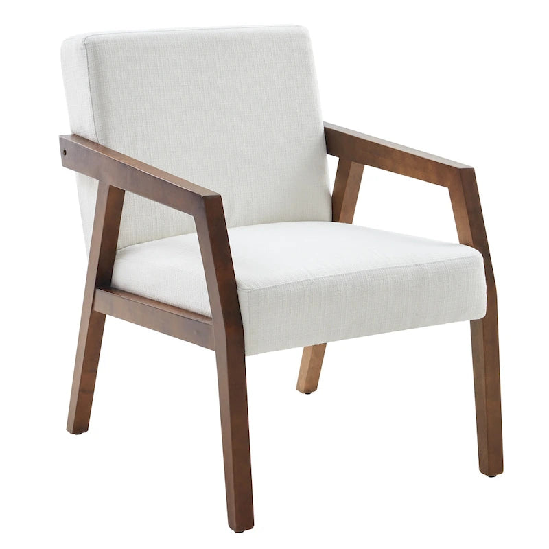 Poltrona di design Mid-Century Modern da 70,8 cm imbottita con braccioli
