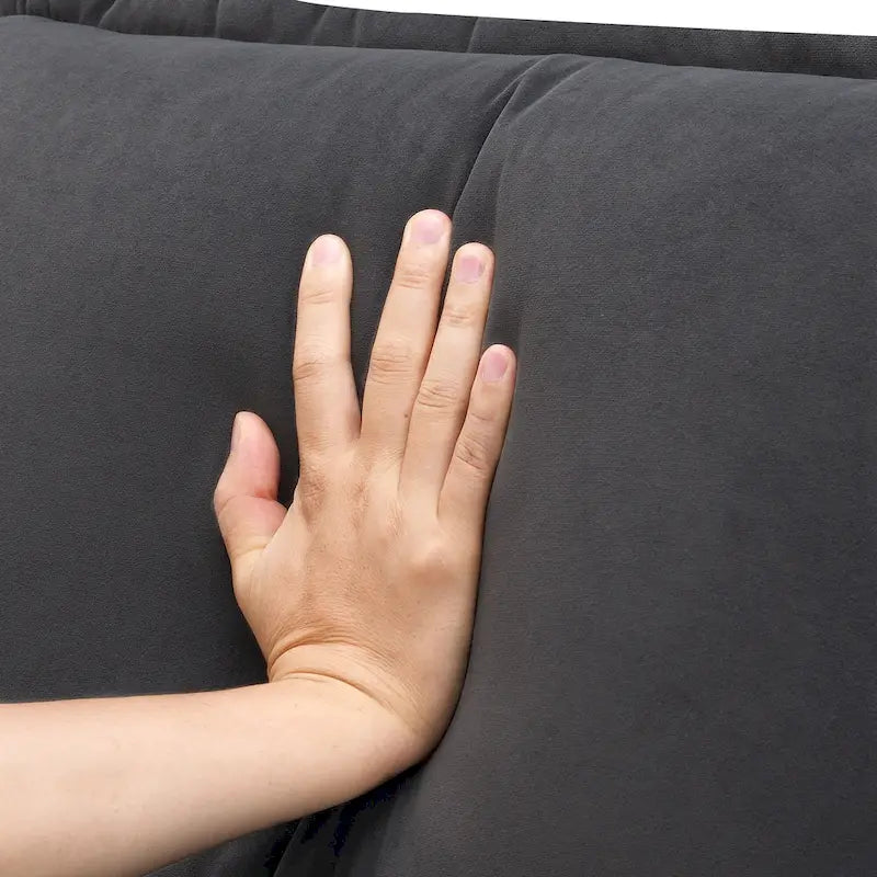 Divano Sezionale Modulare Moderno a U a 6 Posti Imbottito Trasformabile in Letto