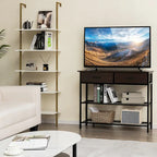 Tavolo Consolle da Ingresso con 2 Cassetti e 2 Ripiani 39,5x12x32