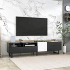 Mobile porta TV moderno con doppio vano portaoggetti per TV da 80 pollici - 15,00 x 70,90 x 19,70