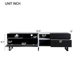 Mobile porta TV moderno con doppio vano portaoggetti per TV da 80 pollici - 15,00 x 70,90 x 19,70
