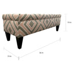 Panca Contenitore Trapuntata a 10 Bottoni con Design Elegante