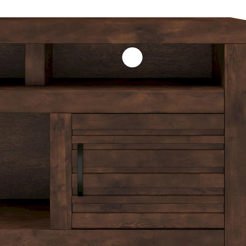 Mobile Porta TV da 72" per TV fino a 85" – Finitura Whiskey, Nessun Montaggio Richiesto