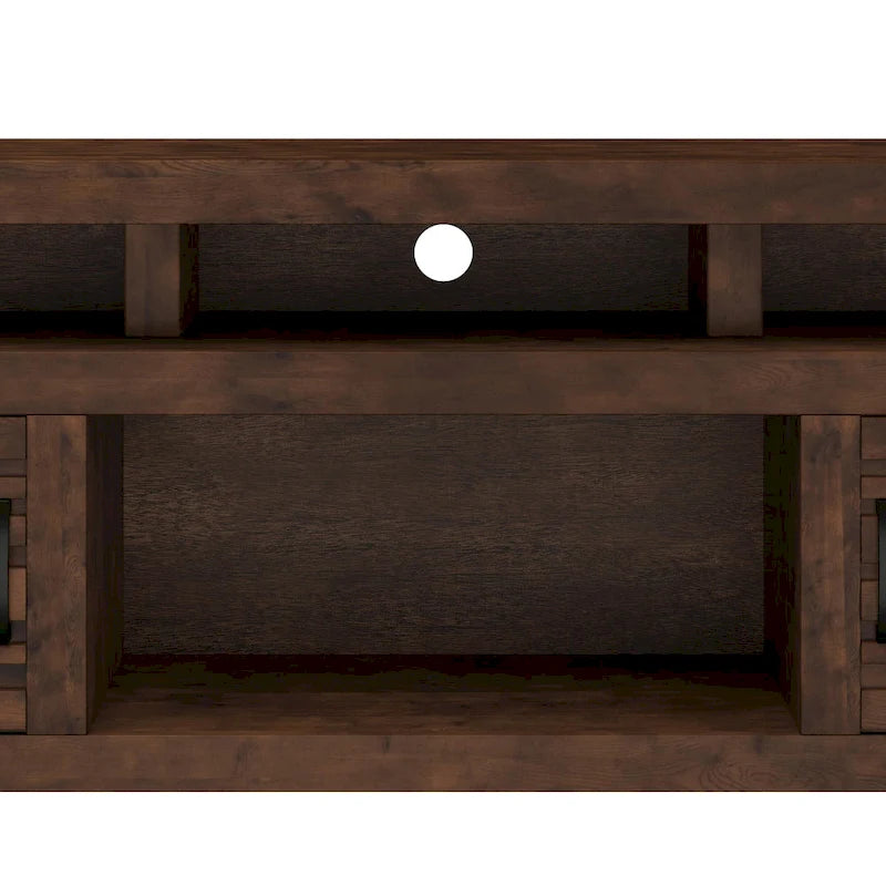Mobile Porta TV da 72" per TV fino a 85" – Finitura Whiskey, Nessun Montaggio Richiesto