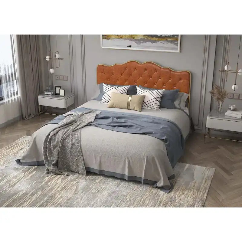 Elegante Letto con Piattaforma, Schienale a Forma di Fibbia, Con Quattro Cassetti Contenitori