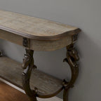 Console da Ingresso in Peltro con Finitura Elegante