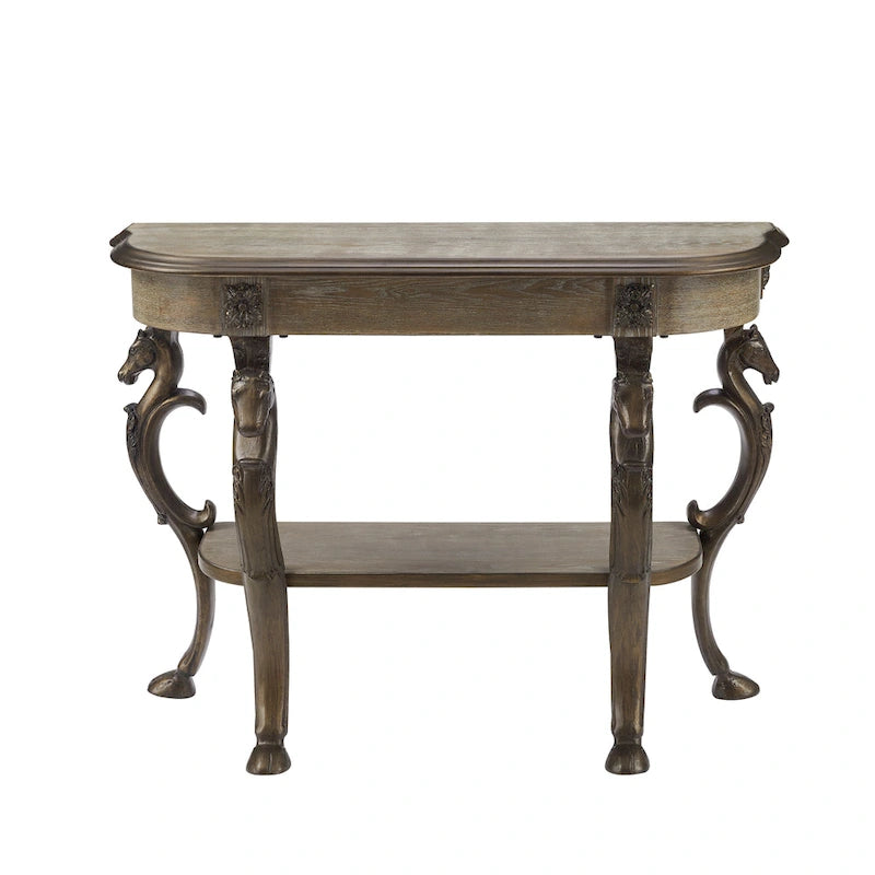Console da Ingresso in Peltro con Finitura Elegante