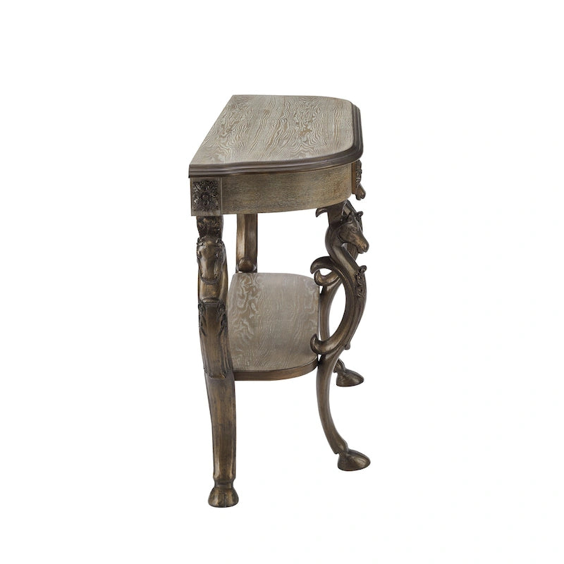 Console da Ingresso in Peltro con Finitura Elegante