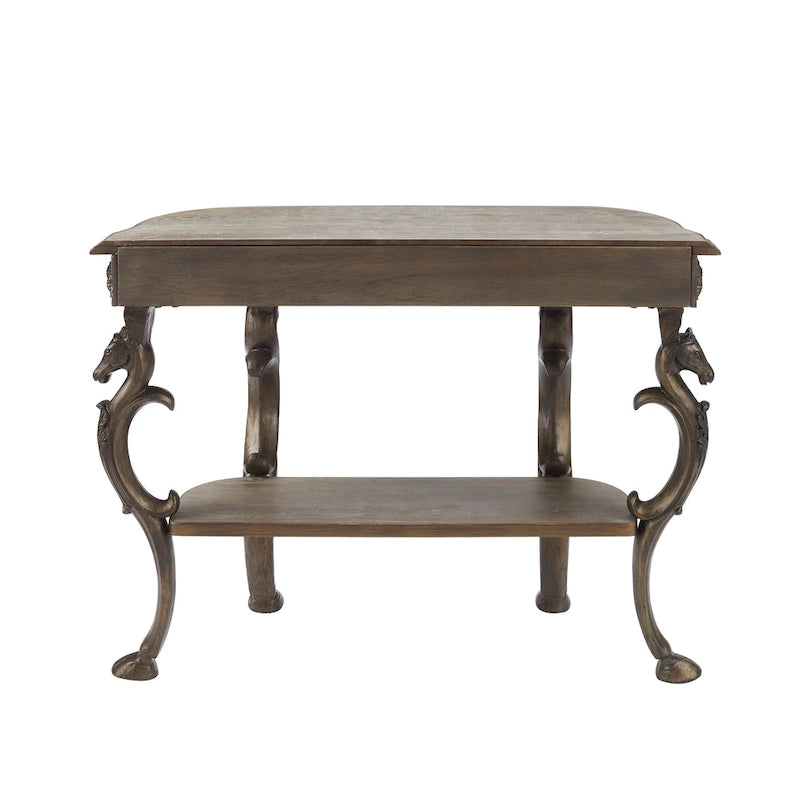 Console da Ingresso in Peltro con Finitura Elegante