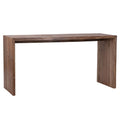 Scrivania rettangolare a cascata in teak di recupero da 60"