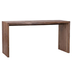 Scrivania rettangolare a cascata in teak di recupero da 60"