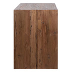Scrivania rettangolare a cascata in teak di recupero da 60"