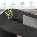 Scrivania direzionale moderna da 62,99 W, semplice scrivania per computer con piano e gambe in legno multistrato