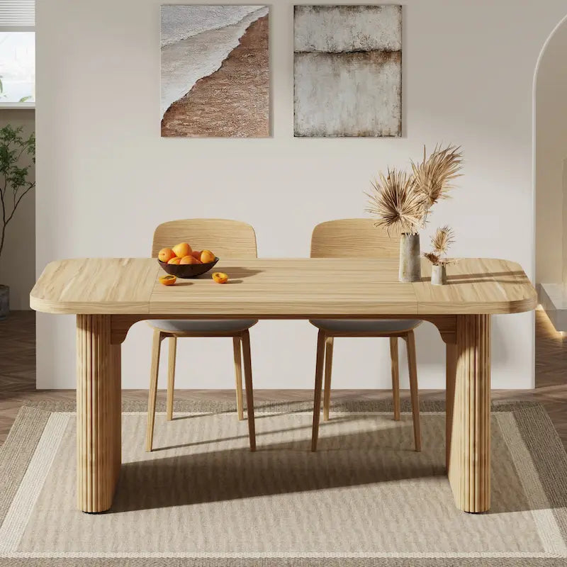 Scrivania direzionale moderna da 62,99 W, semplice scrivania per computer con piano e gambe in legno multistrato
