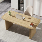 Scrivania direzionale moderna da 62,99 W, semplice scrivania per computer con piano e gambe in legno multistrato