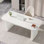 Scrivania direzionale moderna da 62,99 W, semplice scrivania per computer con piano e gambe in legno multistrato