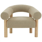 Poltrona d'accento minimalista in bouclé 38L x 30P x 30A