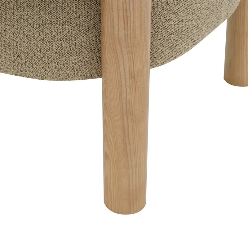 Poltrona d'accento minimalista in bouclé 38L x 30P x 30A