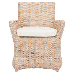 Poltrona in Rattan Grigio Effetto Invecchiato 71 cm L x 61 cm P x 84 cm H