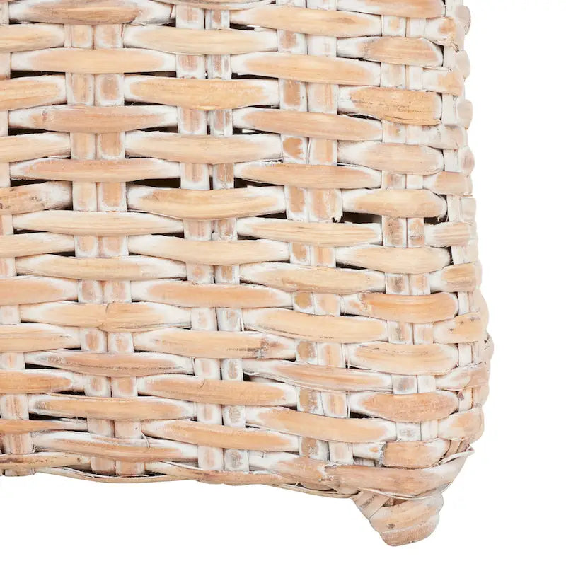 Poltrona in Rattan Grigio Effetto Invecchiato 71 cm L x 61 cm P x 84 cm H