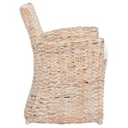 Poltrona in Rattan Grigio Effetto Invecchiato 71 cm L x 61 cm P x 84 cm H