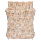 Poltrona in Rattan Grigio Effetto Invecchiato 71 cm L x 61 cm P x 84 cm H