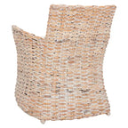 Poltrona in Rattan Grigio Effetto Invecchiato 71 cm L x 61 cm P x 84 cm H