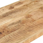 Tavolino da Caffè in Legno Massello di Mango con Gambe in Acciaio – Stile Industriale, 120x60x40 cm