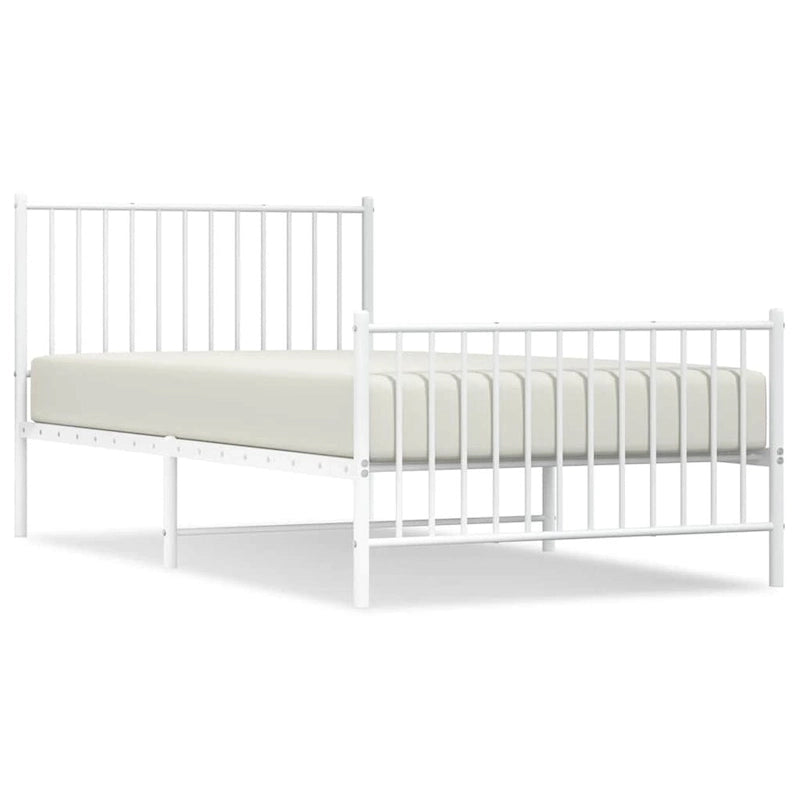 Telaio letto in acciaio verniciato a polvere con doghe rinforzate 81,5x41,1x35,6