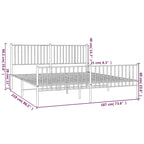 Telaio letto in acciaio verniciato a polvere con doghe rinforzate 81,5x41,1x35,6