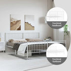 Telaio letto in acciaio verniciato a polvere con doghe rinforzate 81,5x41,1x35,6