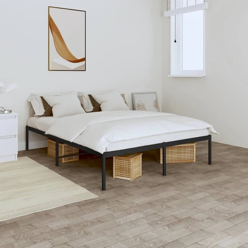 Telaio letto in acciaio verniciato a polvere con doghe rinforzate 81,5x41,1x35,6