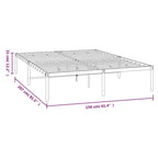 Telaio letto in acciaio verniciato a polvere con doghe rinforzate 81,5x41,1x35,6