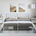 Telaio letto in acciaio verniciato a polvere con doghe rinforzate 81,5x41,1x35,6