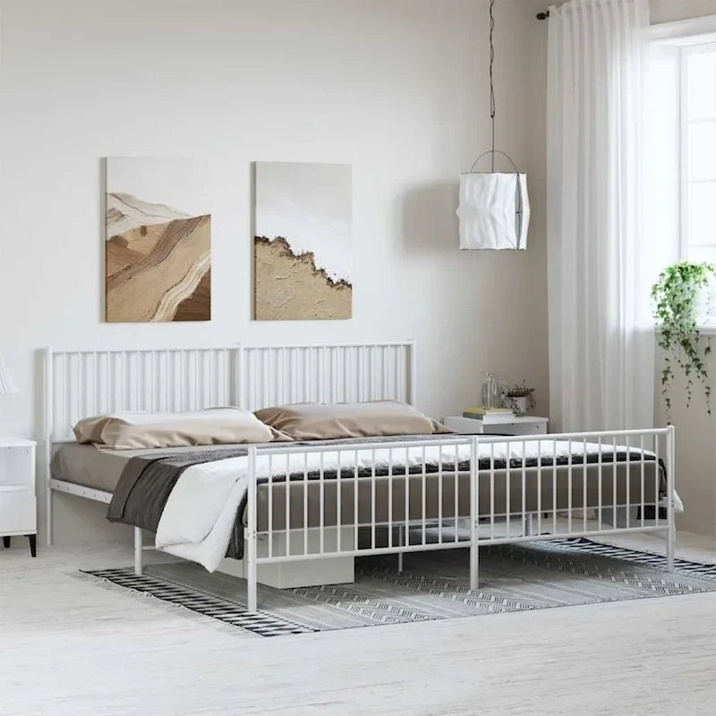 Telaio letto in acciaio verniciato a polvere con doghe rinforzate 81,5x41,1x35,6