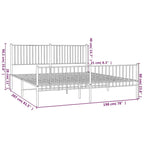 Telaio letto in acciaio verniciato a polvere con doghe rinforzate 81,5x41,1x35,6