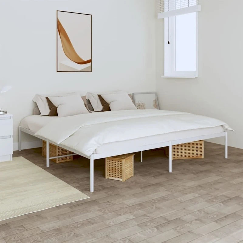Telaio letto in acciaio verniciato a polvere con doghe rinforzate 81,5x41,1x35,6