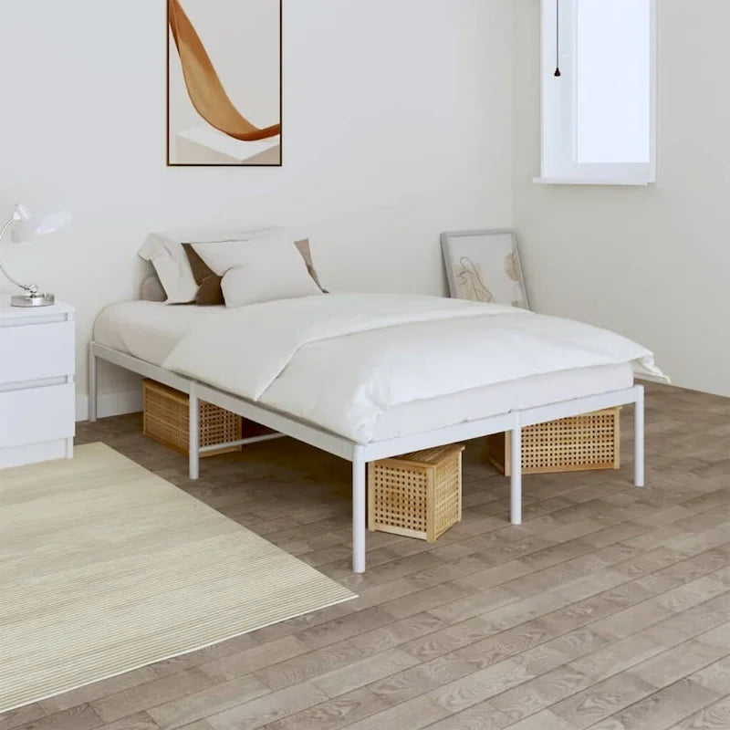 Telaio letto in acciaio verniciato a polvere con doghe rinforzate 81,5x41,1x35,6