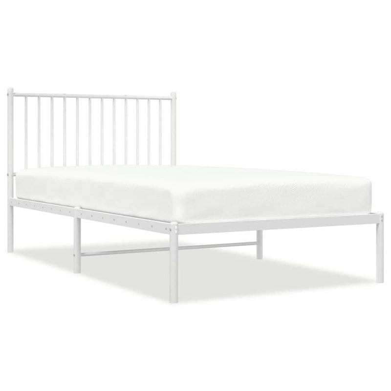 Telaio letto in acciaio verniciato a polvere con doghe rinforzate 81,5x41,1x35,6