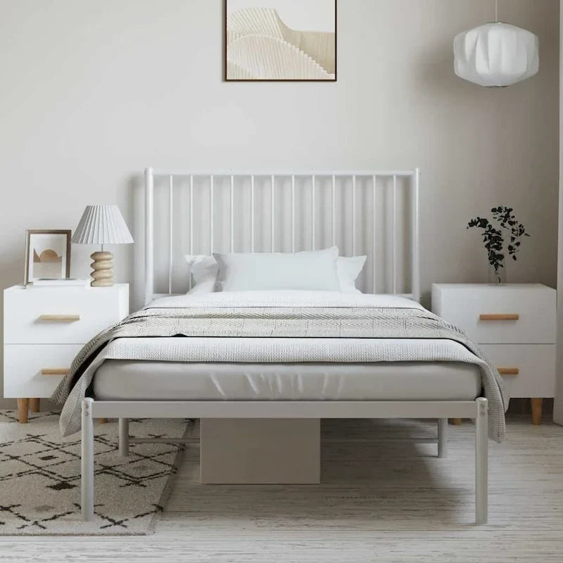 Telaio letto in acciaio verniciato a polvere con doghe rinforzate 81,5x41,1x35,6