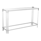 Tavolo consolle moderno in acrilico e acciaio inossidabile 52L x 15P x 29A