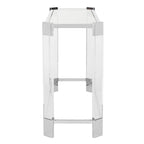 Tavolo consolle moderno in acrilico e acciaio inossidabile 52L x 15P x 29A