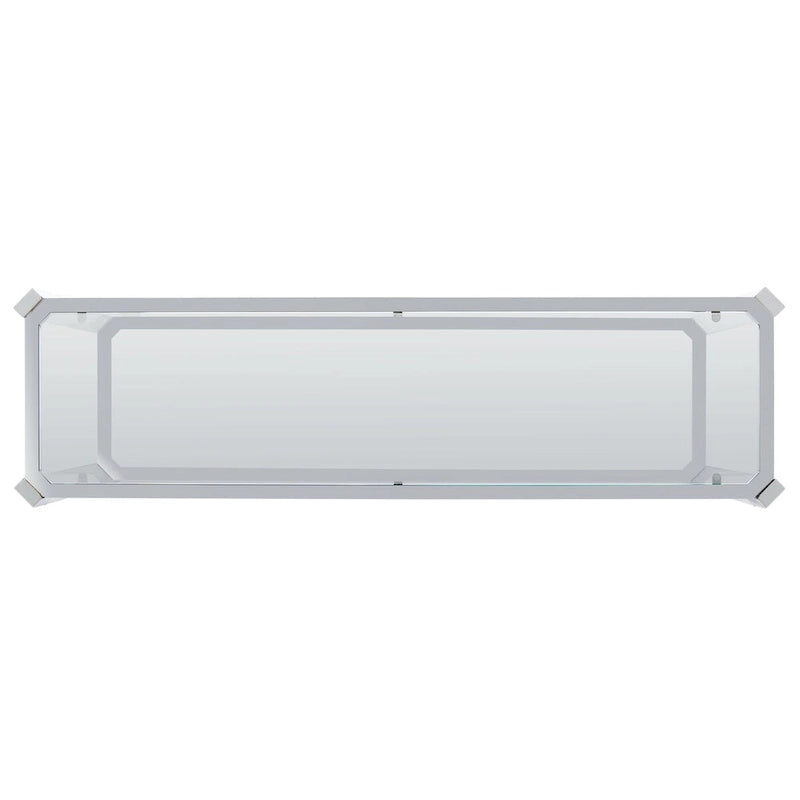 Tavolo consolle moderno in acrilico e acciaio inossidabile 52L x 15P x 29A