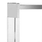 Tavolo consolle moderno in acrilico e acciaio inossidabile 52L x 15P x 29A