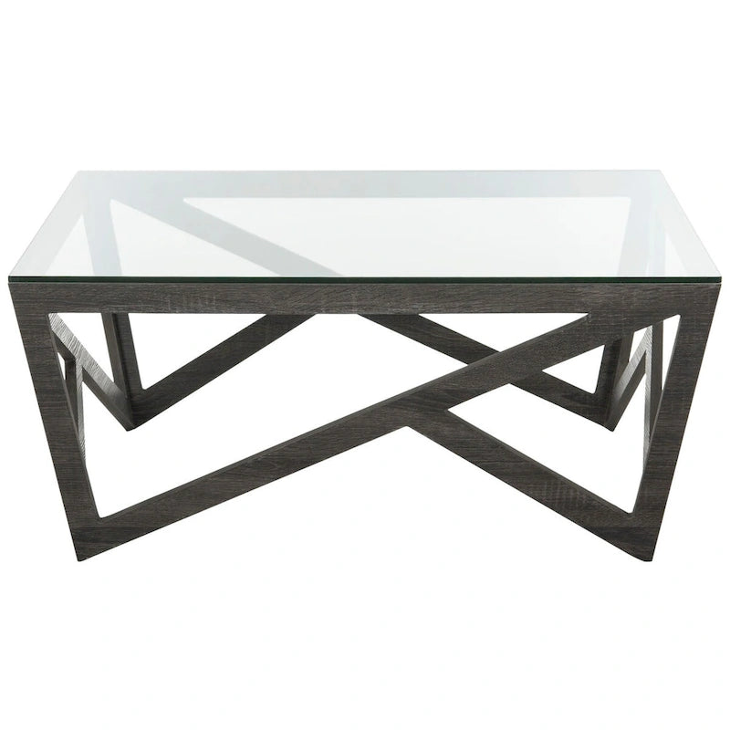 Tavolino da Caffè Mid-Century con Piano in Vetro 34L x 34P x 15A