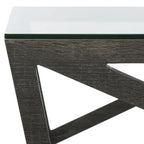 Tavolino da Caffè Mid-Century con Piano in Vetro 34L x 34P x 15A